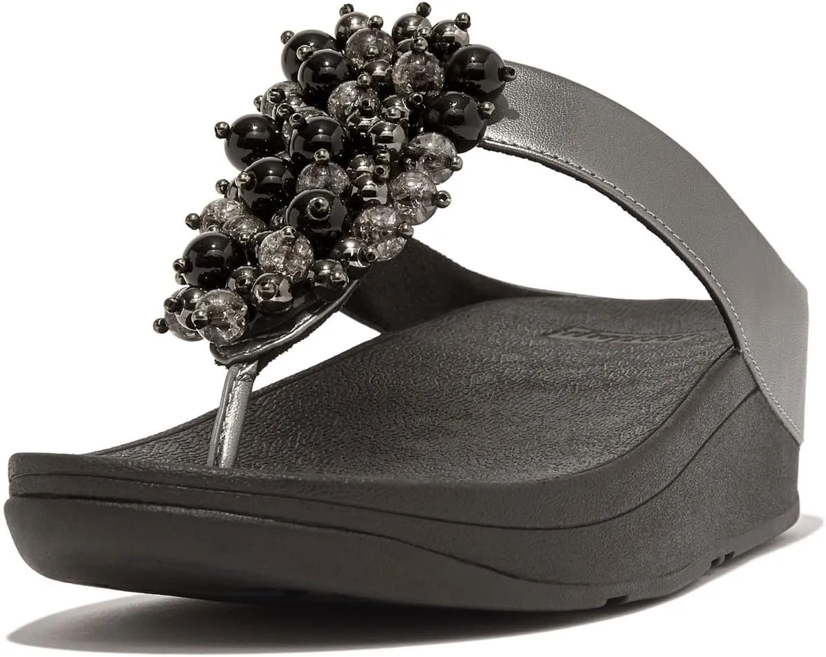 FitFlop Women's Fino Bauble-Bead Toe-Post Sandals Wedge