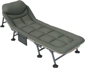 Folding Camping Cots for Adults, 1600D toughened Oxford Cloth Cot for Sleeping, Heavy Duty Guest Bed Home Camping Vacation Nursing Bed with Mattress