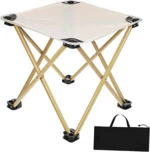 Folding Stool Portable Travel Stool with Carry Bag Lightweight Compact for Fishing Outdoor Activities and Picnics Oxford Construction