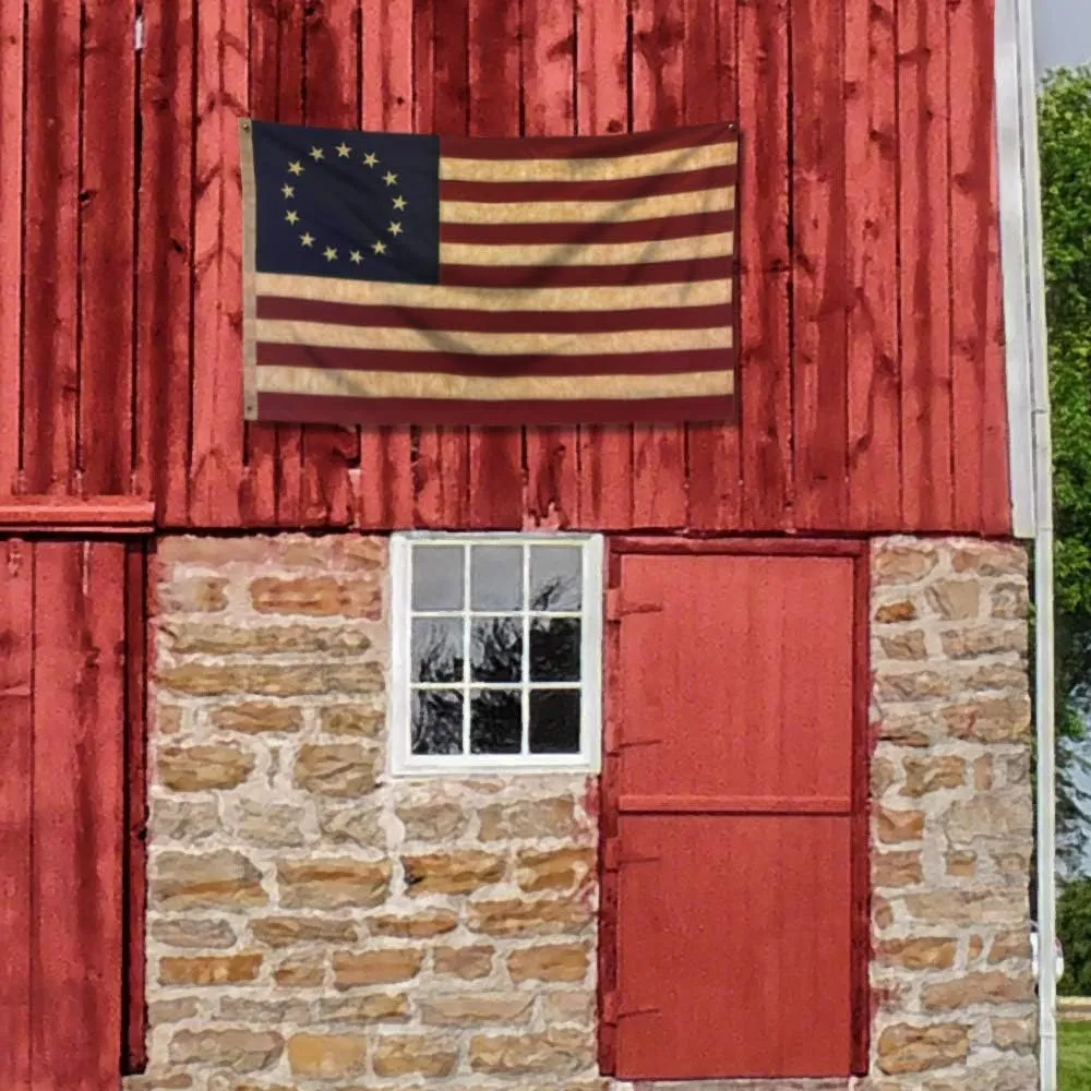Founding Fathers Flags Betsy Ross Vintage Embroidered Flag - 5x8ft Premium Oxford Polyester