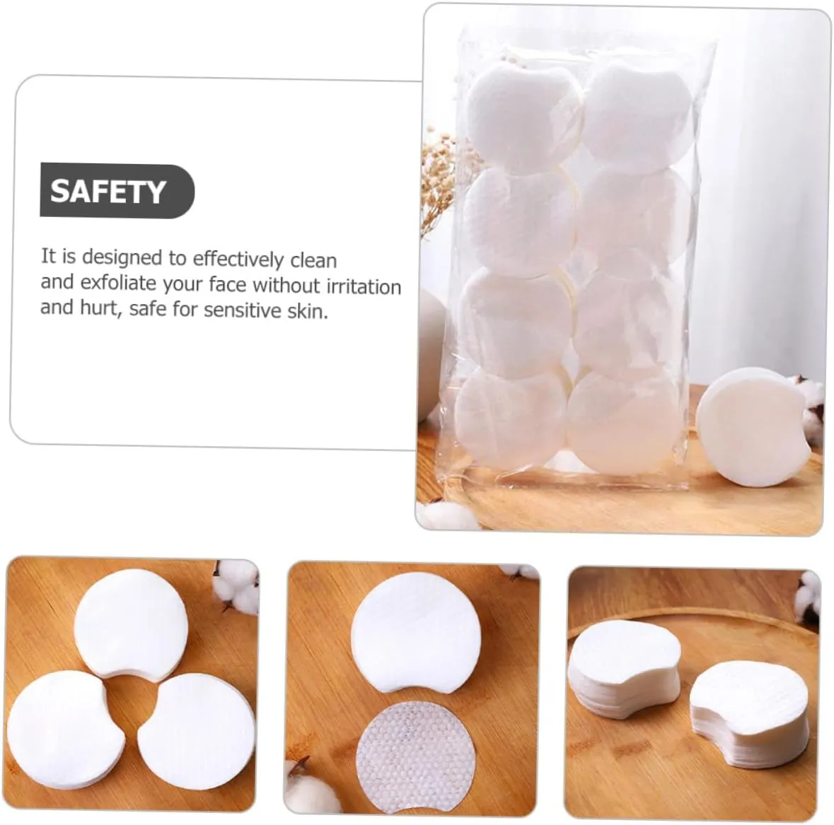 FRCOLOR 600pcs Pearl Pattern Makeup Remover Cotton Face Makeup Remover Travel Make up Remover Wipes Travel Wipes for Women Cosmetic Pads for Face Cotton Pad Disposable Cotton Face Pads