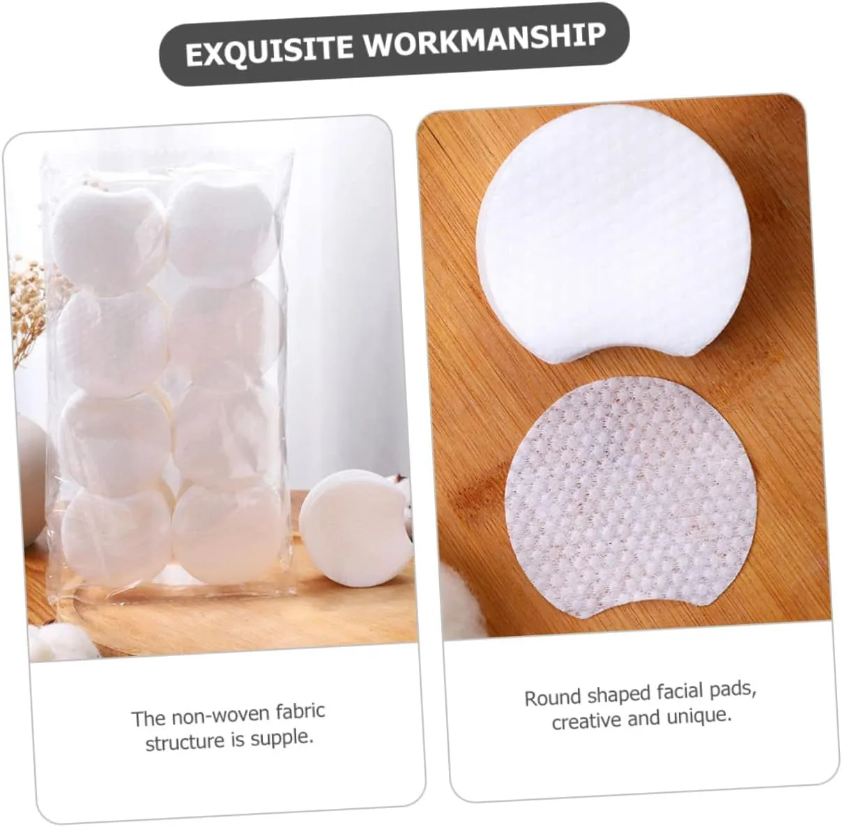 FRCOLOR 600pcs Pearl Pattern Makeup Remover Cotton Face Makeup Remover Travel Make up Remover Wipes Travel Wipes for Women Cosmetic Pads for Face Cotton Pad Disposable Cotton Face Pads