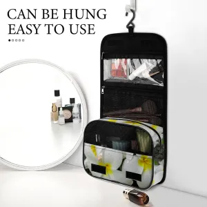 Fresh White Frangipanis Waterproof Hanging Travel Toiletry Bag