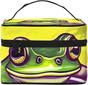 Frog In A Pond Travel Cosmetic Bag Travel Toiletry Bag Cosmetic Bag For Men And Women, Suitable For Cosmetic Toiletries