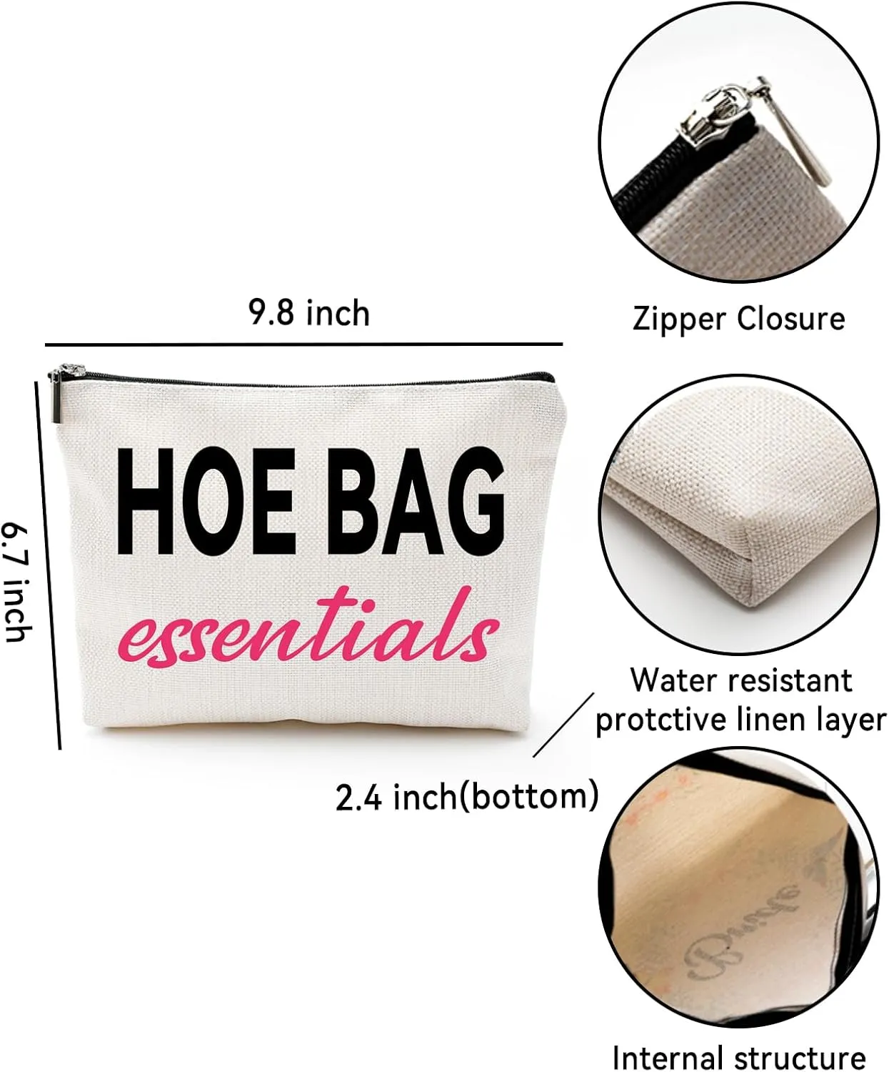 Funny Gift Pack for Women, Friends & Hostess - Cool Gifts for Girls' Birthday, Weekend Fun - Makeup Travel Bag