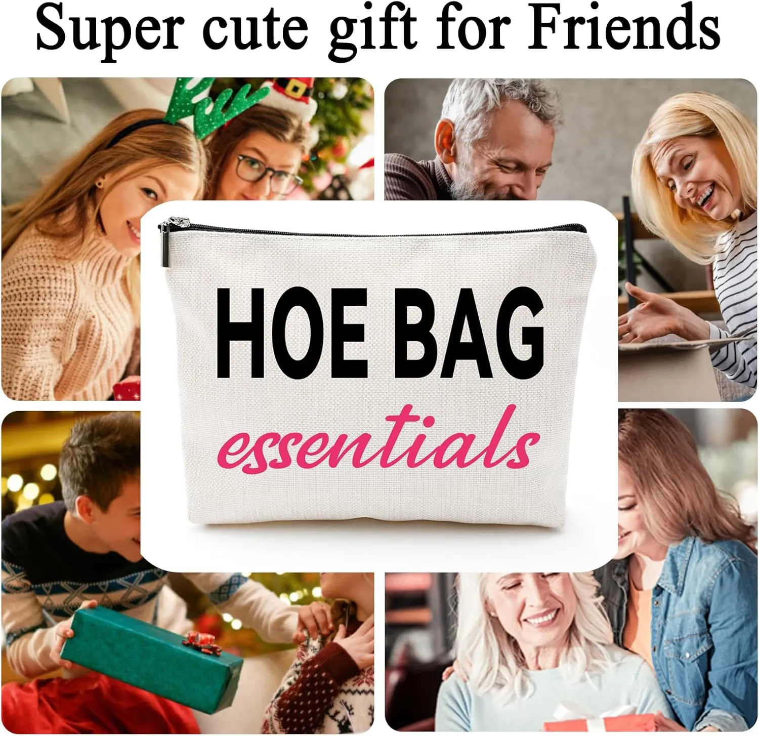 Funny Gift Pack for Women, Friends & Hostess - Cool Gifts for Girls' Birthday, Weekend Fun - Makeup Travel Bag