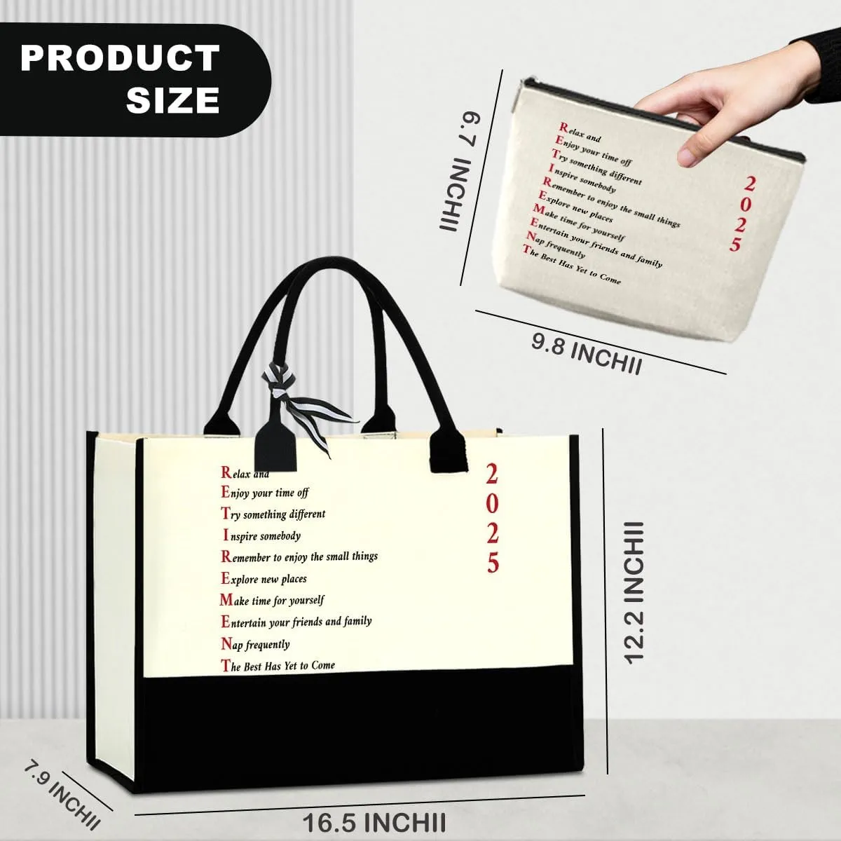 Funny Retirement Tote Bag Gift for Women - Unique Cool Party & Hoe Bag Design Gift Ideas for Best Friends