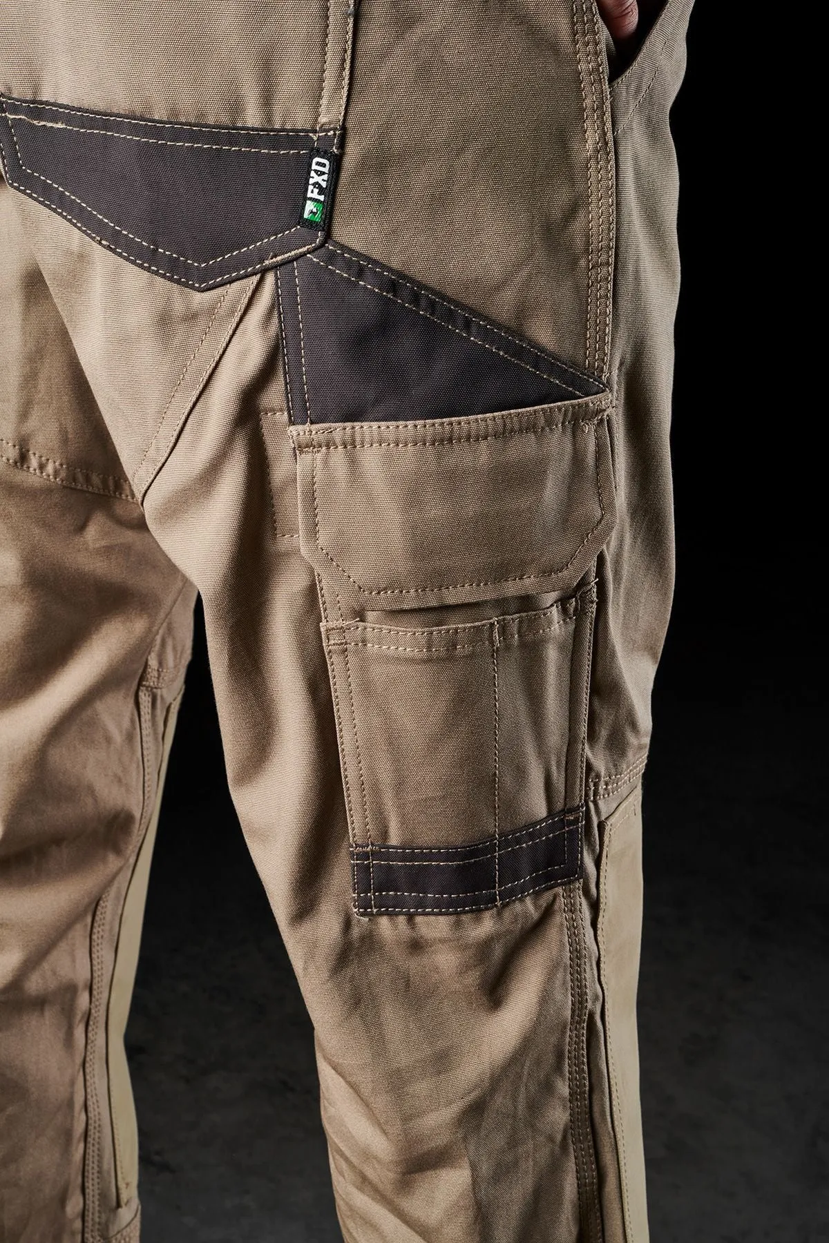 FXD Men's WP-1 Original Cargo Work Pants - Khaki