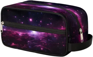 Galaxy Travel Toiletry Bag for Women Men Waterproof Cosmetic Makeup Bag Shaving Bag Storage Bags with Handle for Toiletries and Shaving Accessories