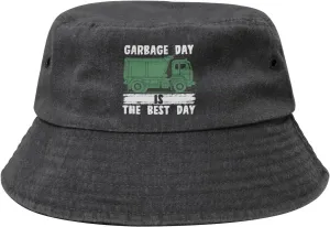 Garbage Day is The Best Day Fashion Cowboy Denim Fisherman Hat Outdoor Fishing Cap Sun