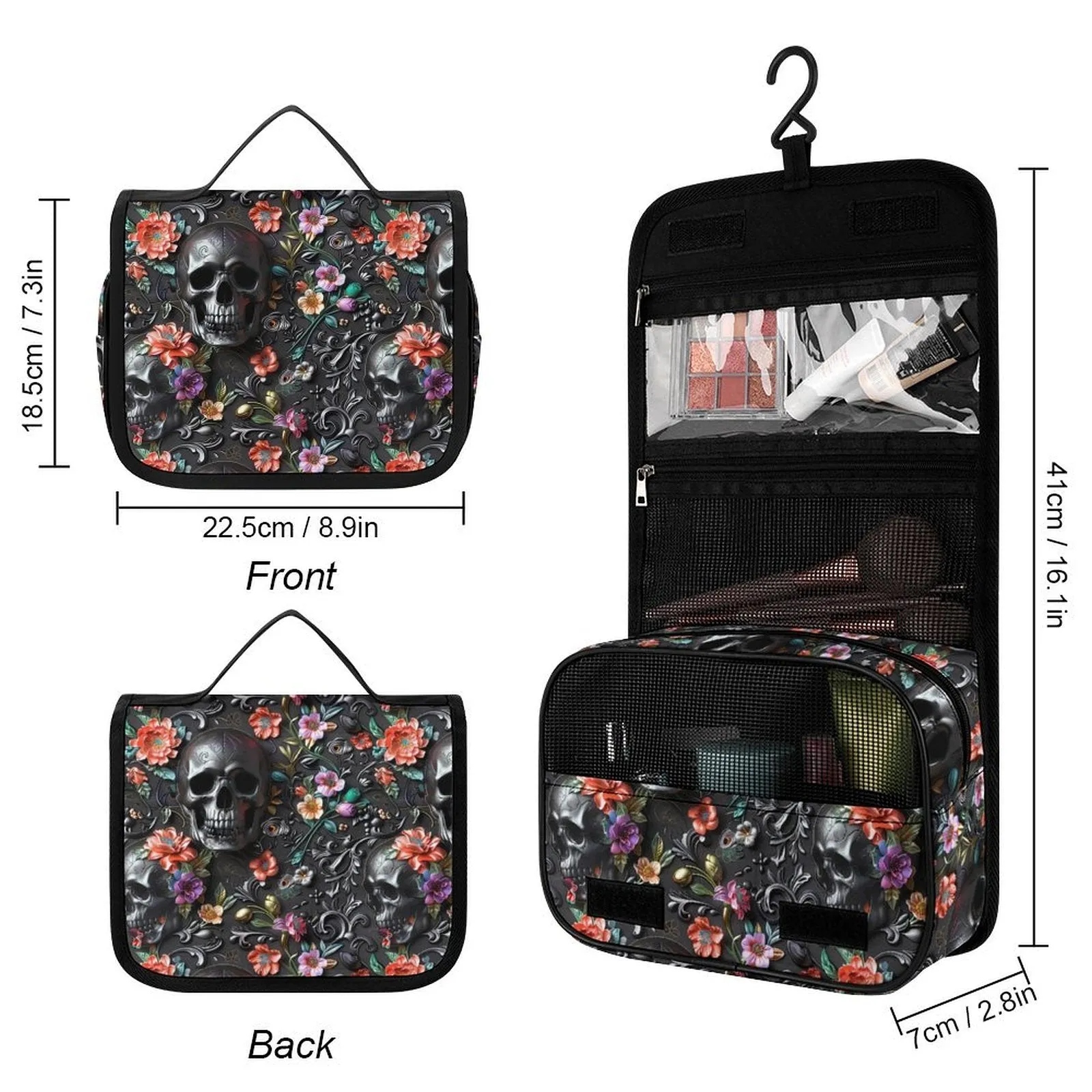 GHOST GARDEN - HANGING TOILETRY BAG-PREORDER CLOSING 8/26