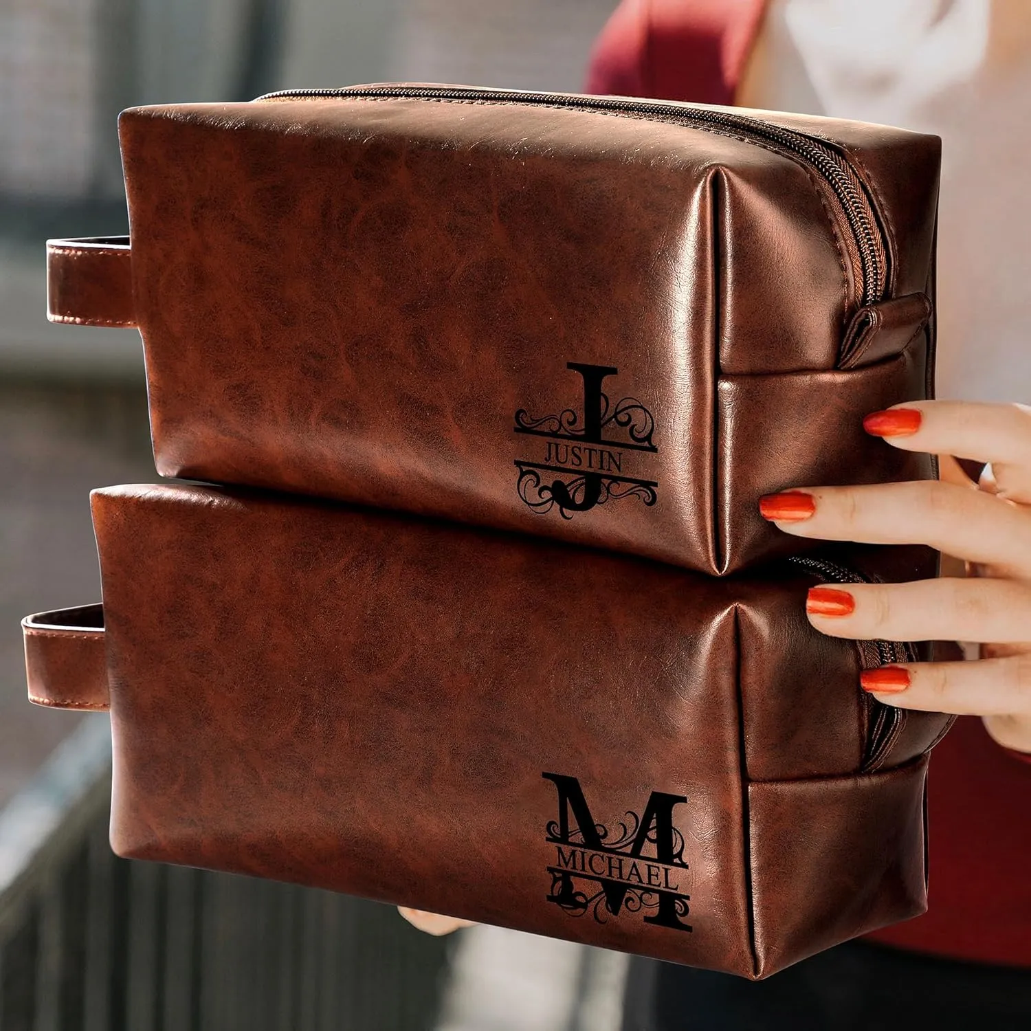 Gifts for Husband Dad Grandpa, Mens Gifts for Birthday, Anniversary Christmas Valentines Fathers Day Ideas Gifts for Him Husband Dad Brother from Wife Daughter,Toiletry Travel Bag for Men