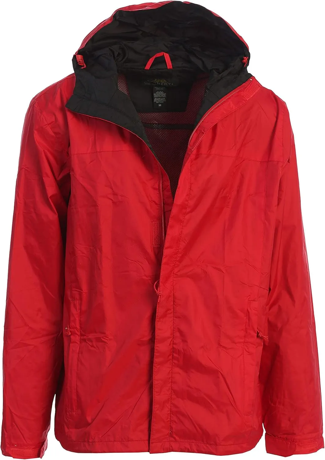 Gioberti Men's Waterproof Rain Jacket With Mesh Lining and Carrying Bag