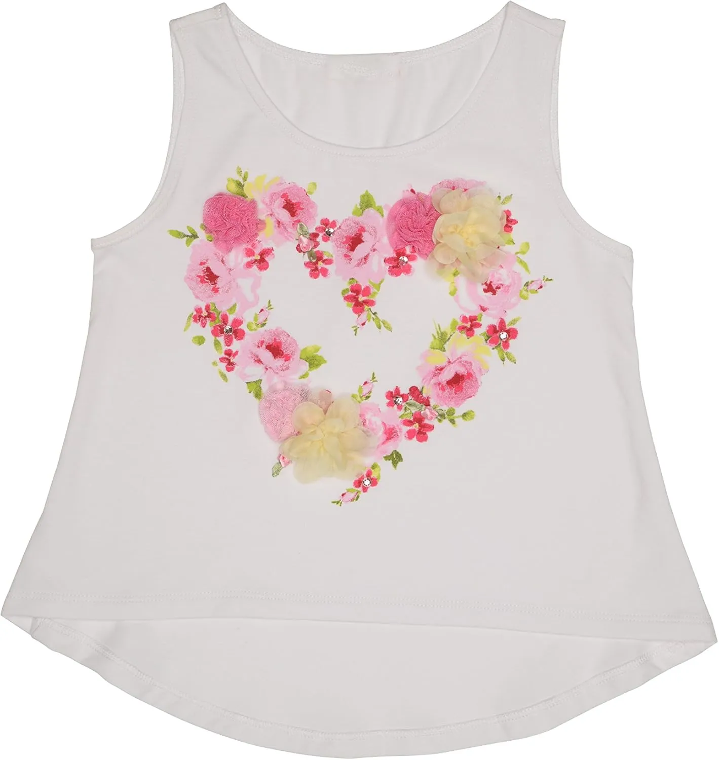 Girl's 7-16 Radiant Roses Tee, White
