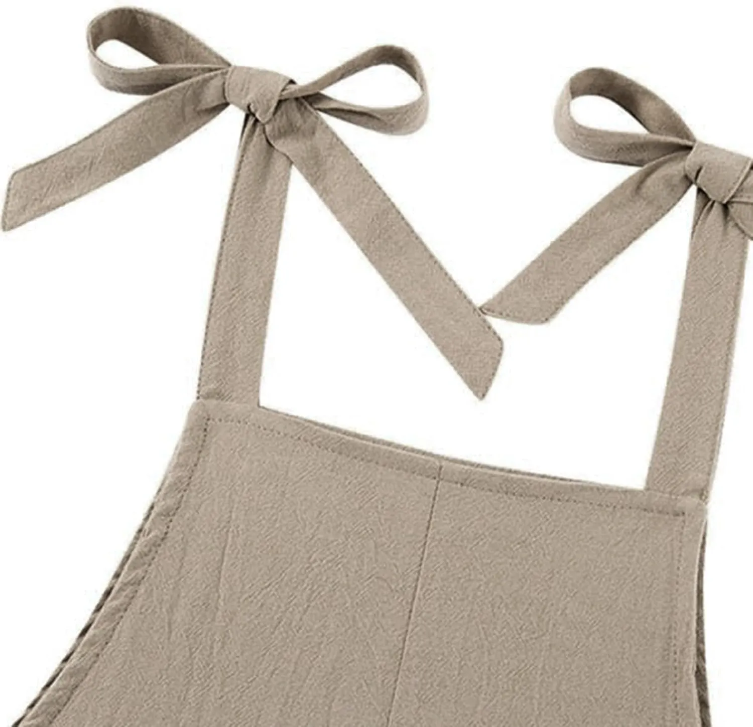 Girls Romper Sleeveless Adjustable Tie-Up Strap Short Jumpsuit Teen One-piece Trendy Clothes Kids Cute Bow Summer