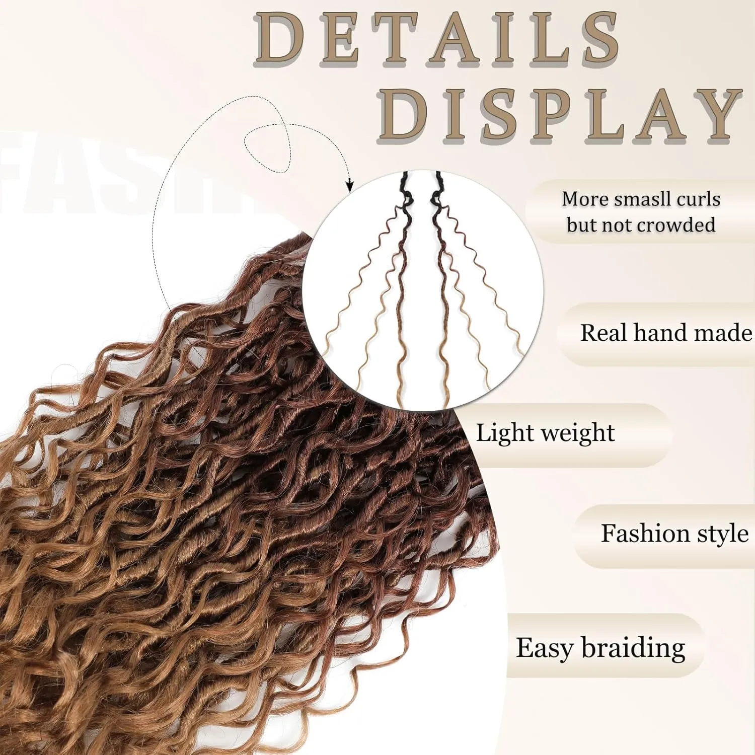 Goddess Locs Crochet Hair 10 Inch River Locs Crochet Hiar 9 Packs Goddess Faux Locs Crochet Hair Faux Locs With Curly Ends Boho Braids Crochet Hair For Black Women(10 Inch (Pack of 9),1B/30/27)