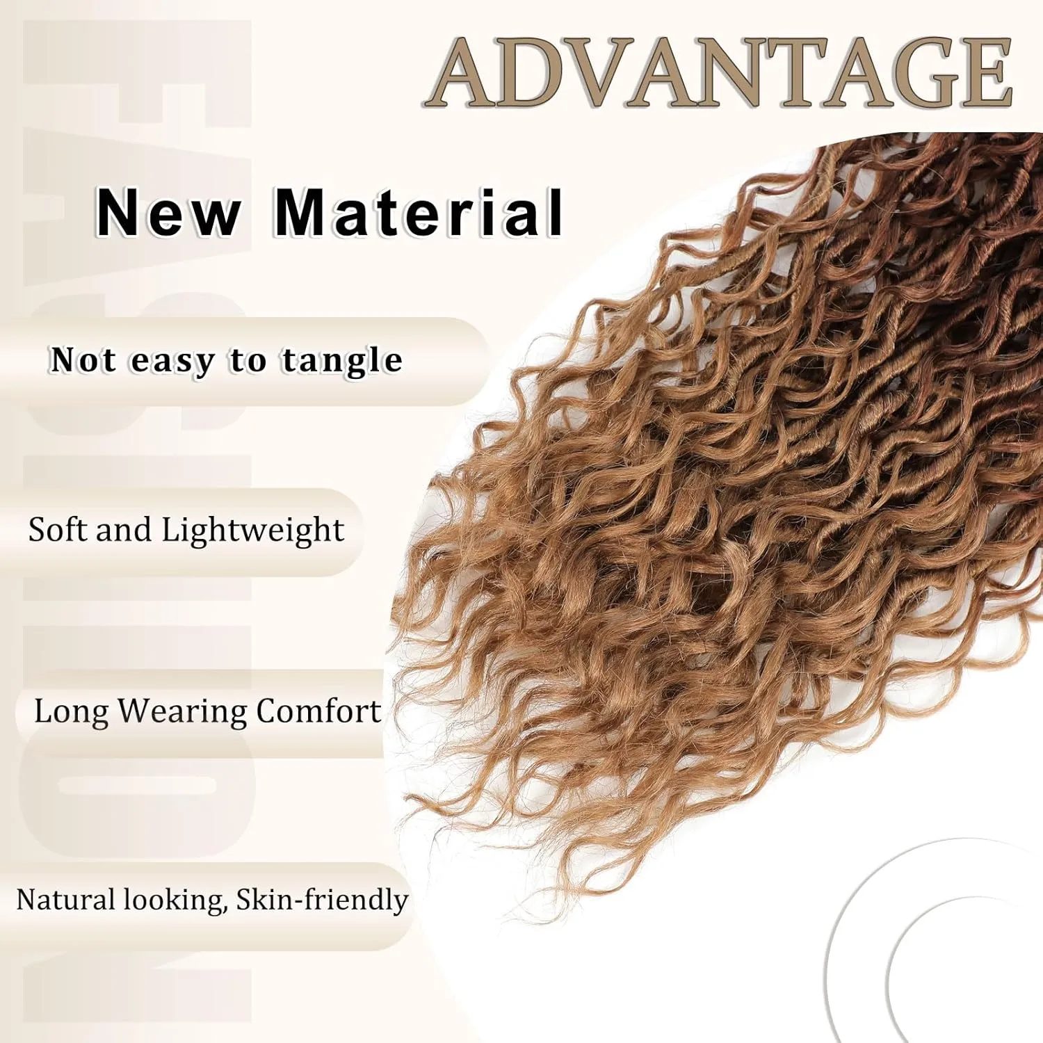 Goddess Locs Crochet Hair 10 Inch River Locs Crochet Hiar 9 Packs Goddess Faux Locs Crochet Hair Faux Locs With Curly Ends Boho Braids Crochet Hair For Black Women(10 Inch (Pack of 9),1B/30/27)