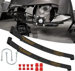 Golf Cart Rear Spring Kit for EZGO RXV 2008-Present, Heavy Duty 2- Leaf Rear Spring Kit with Bushing & Sleeves for E-Z GO RXV Golf Cart 2008 and Up