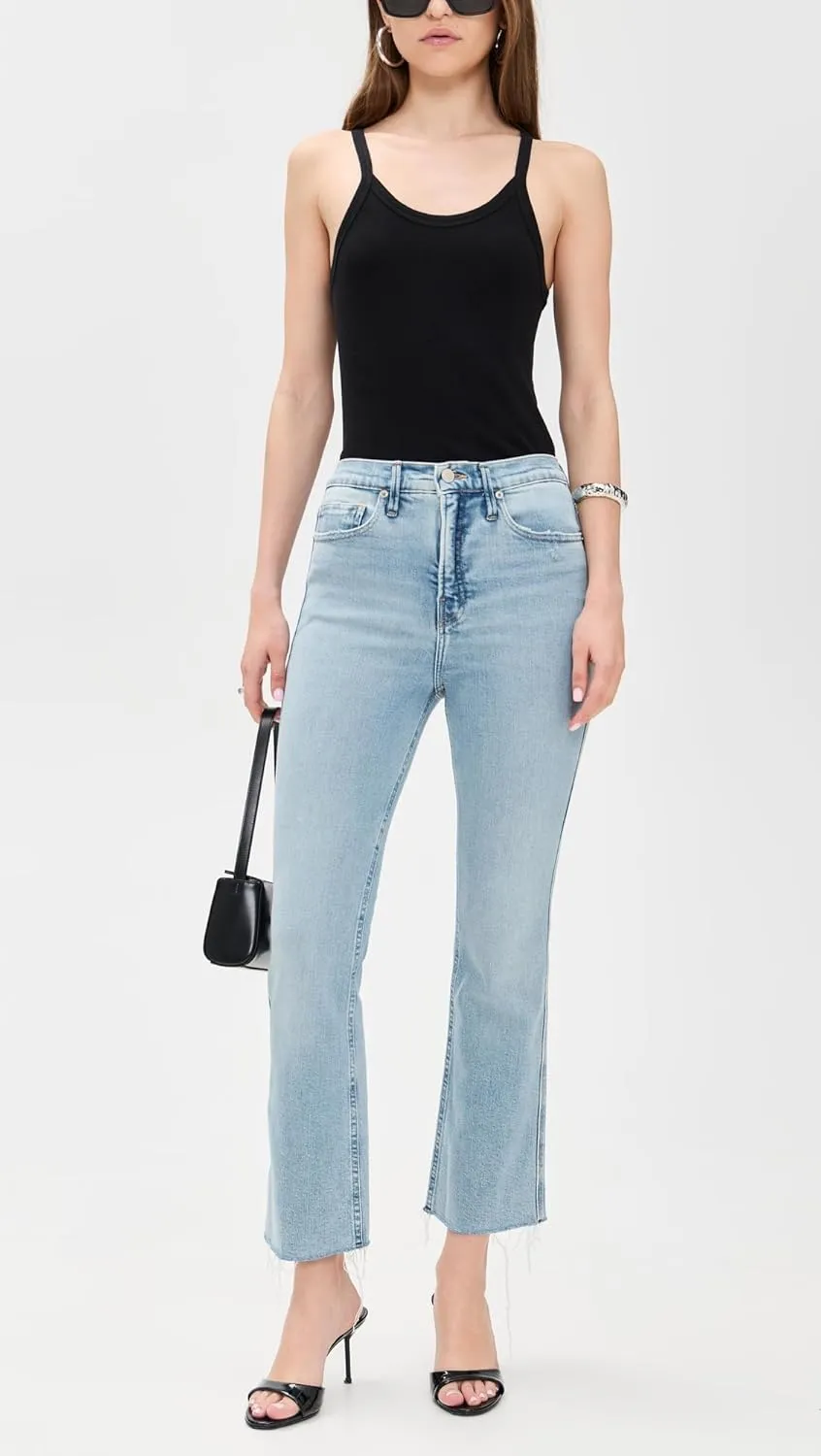 Good American Women's Good Standard Kick Flare Jeans