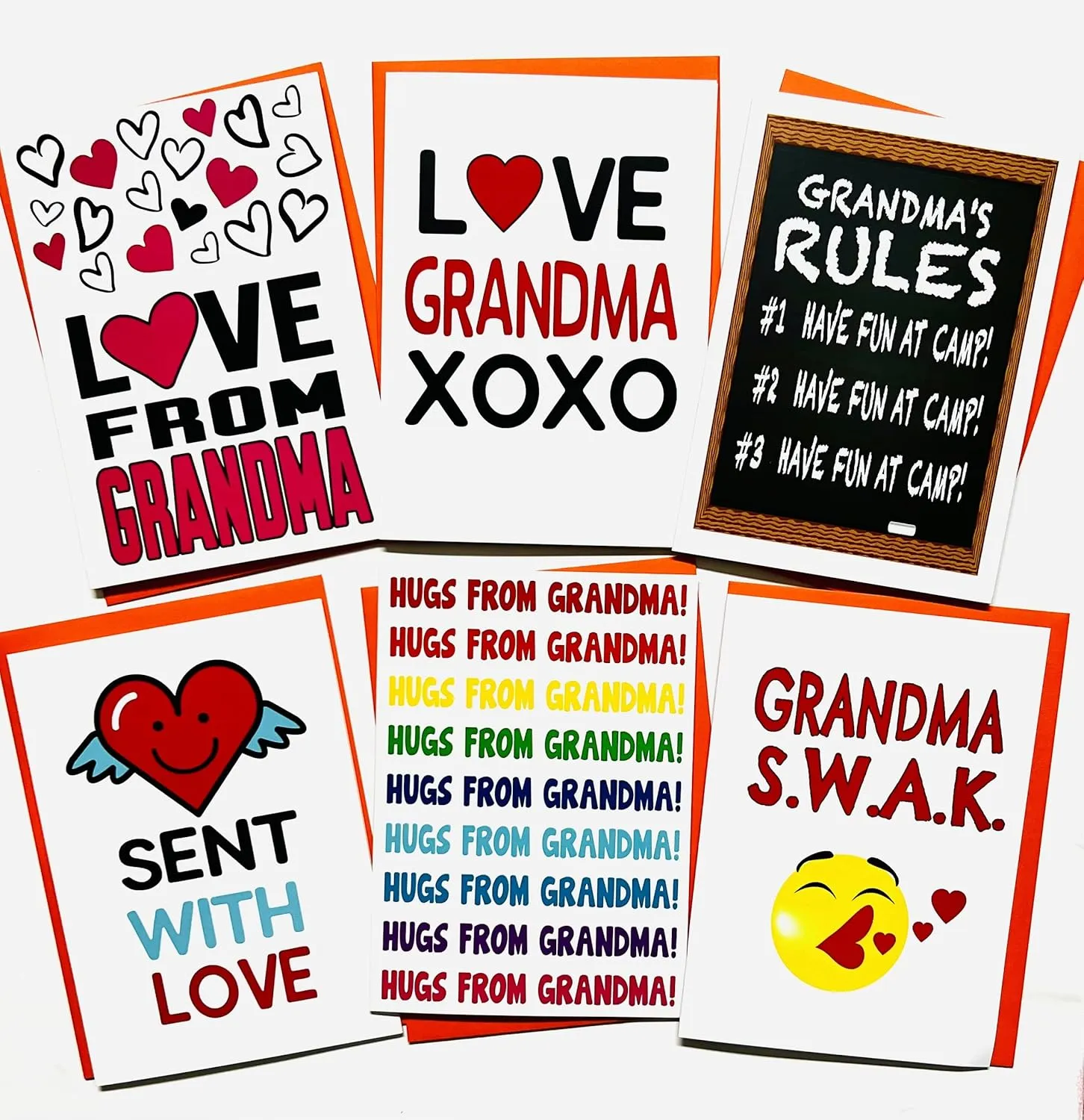 GRANDMA PACK-CAMP GREETING CARDS SET OF 6