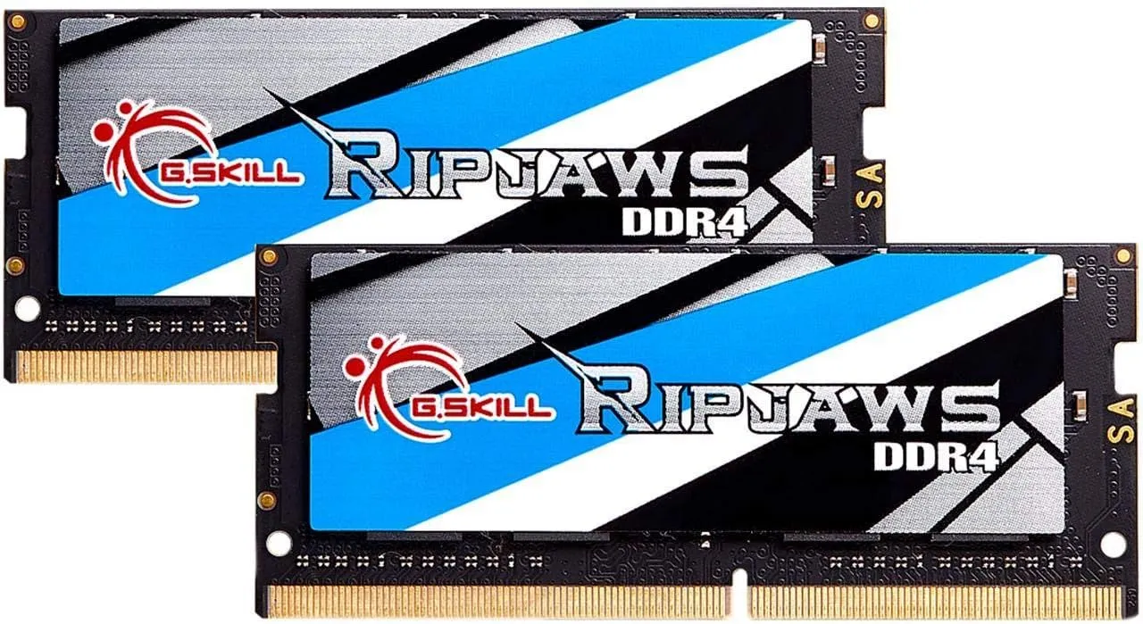 G.SKILL Ripjaws DDR4 SO-DIMM Series DDR4 RAM 32GB (2x16GB) 3200MT/s CL22-22-22-52 1.20V Unbuffered Non-ECC Notebook/Laptop Memory SODIMM (F4-3200C22D-32GRS)