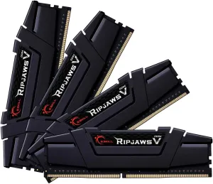 G.SKILL Ripjaws V Series (XMP) DDR4 RAM 128GB (4x32GB) 2666MT/s CL18-18-18-43 1.20V Intel AMD Desktop Computer Memory UDIMM - Black (F4-2666C18Q-128GVK)