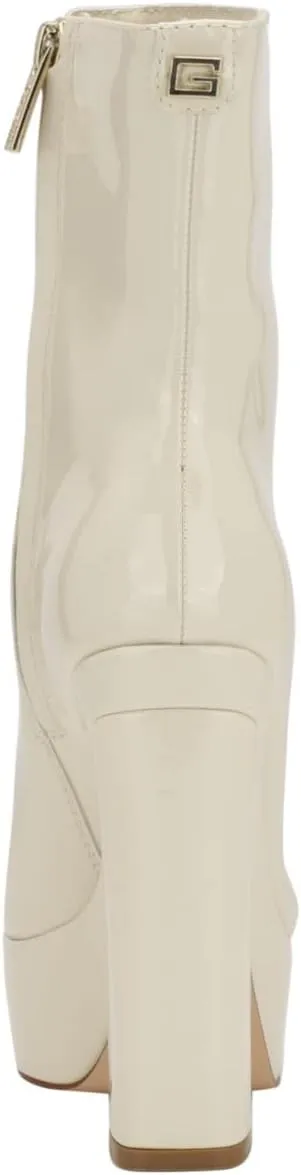 GUESS Womens Byra Zipper Square Toe Block Heels