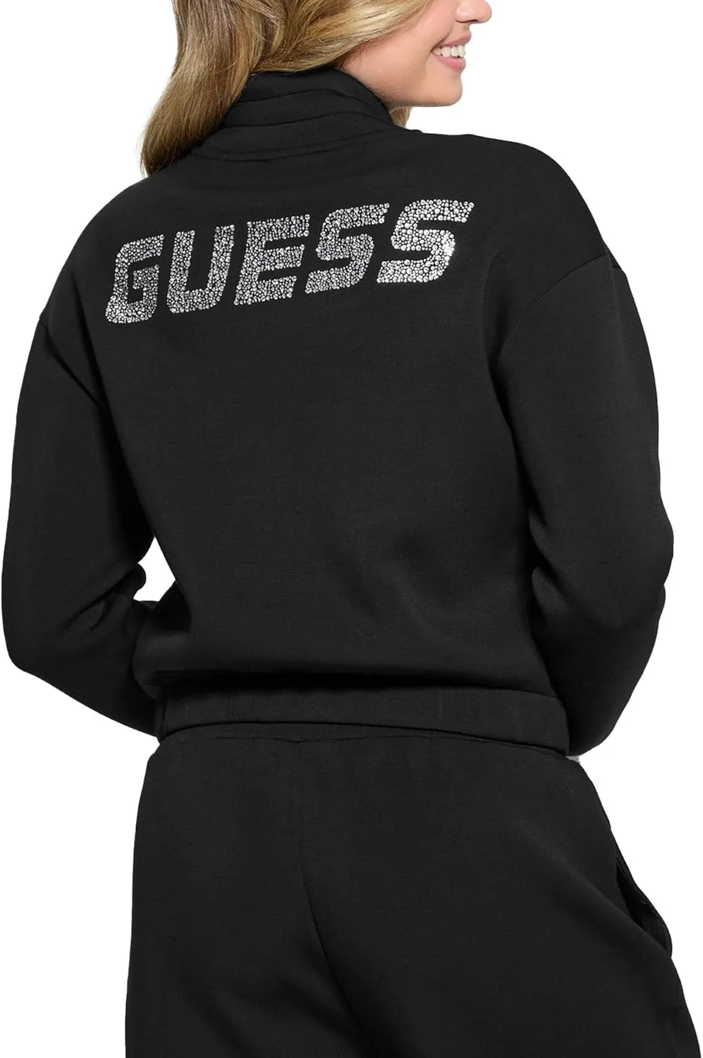 GUESS Women's Eco Cecilia Scuba Zip Sweatshirt