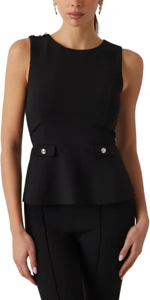 GUESS Women's Eco Sleeveless Cowl Neck Rika Top
