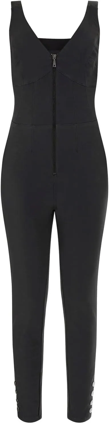 GUESS Womens Sleeveless Leandra Jumpsuit