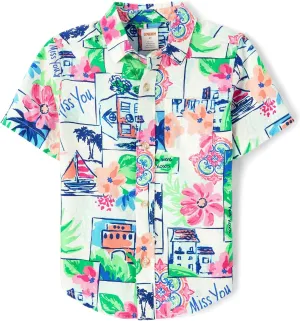 Gymboree,Boys,and Toddler Short Sleeve Button Up Shirt
