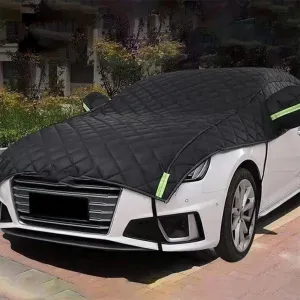 Half Car Cover for Daimler V8，Custom Hail Proof Car Cover, Outdoor All Weather Sunproof Breathable Dust Car Body Protection