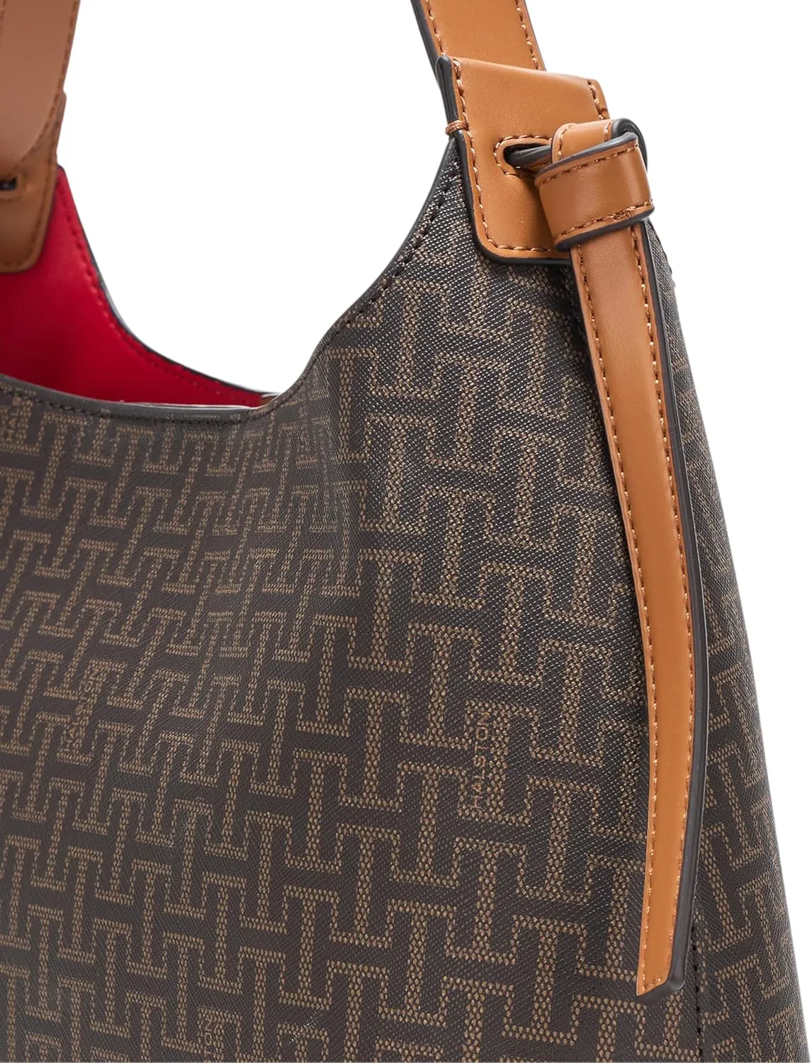 Halston Brooke Signature Logo Magnetic Snap Shoulder