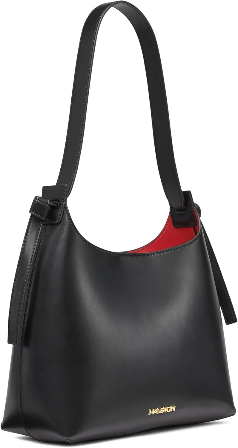 Halston Brooke Signature Logo Magnetic Snap Shoulder