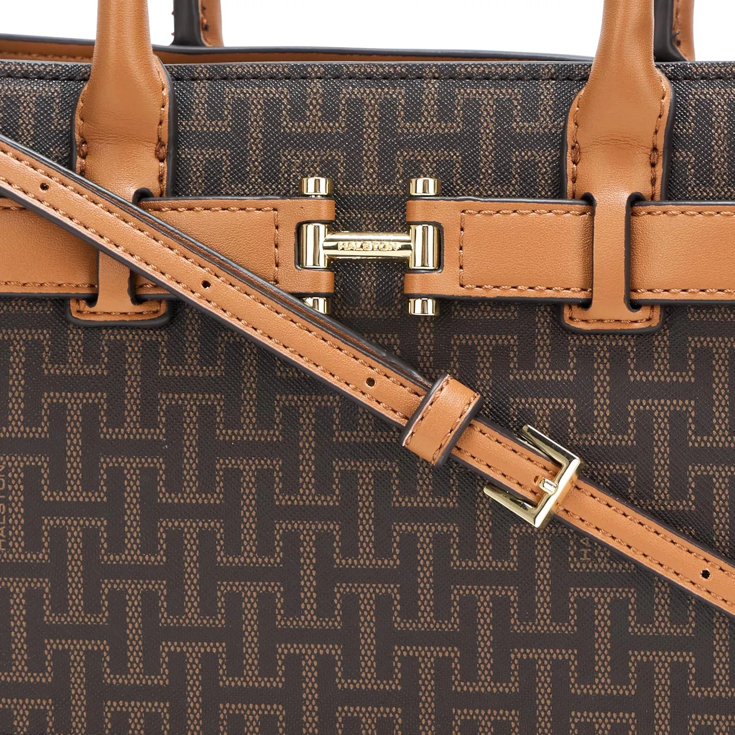 Halston Jerry Signature Logo Top Zip Crossbody