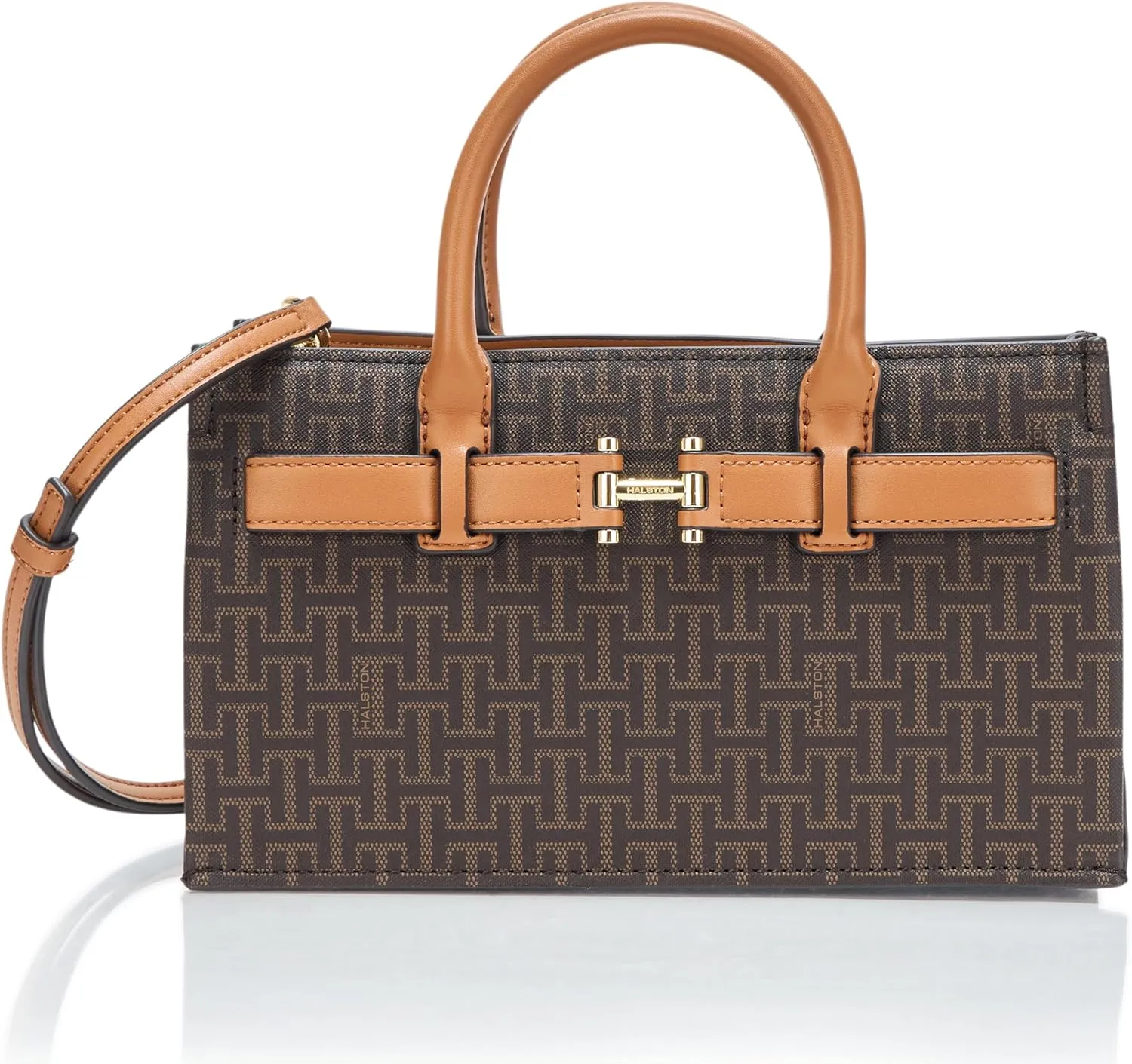 Halston Jerry Signature Logo Top Zip Crossbody