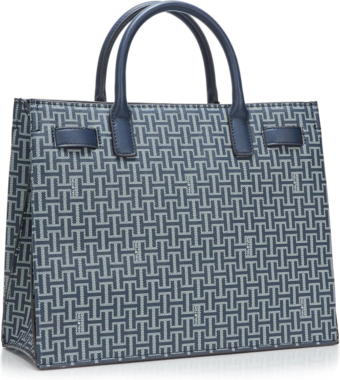 Halston Jerry Signature Logo Top Zip Satchel