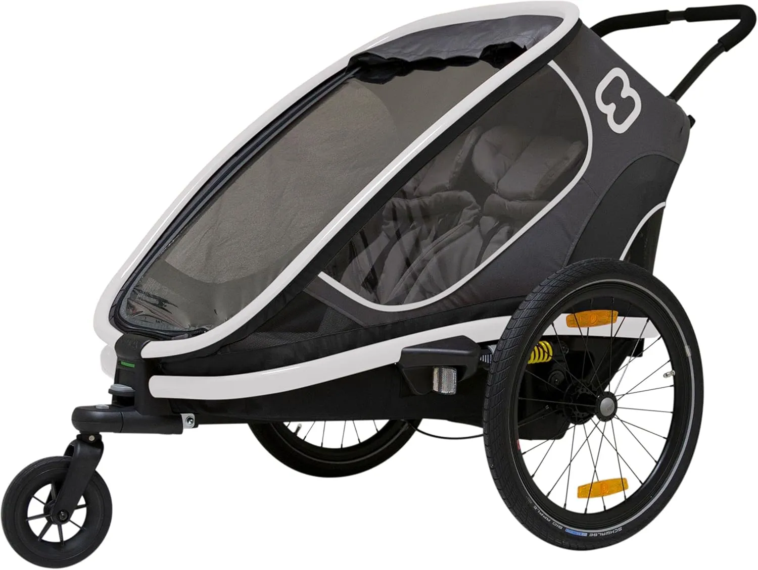 Hamax Outback Two Seat Reclining Multi-Sport Child Bike Trailer   Stroller (Jogger Wheel Sold Separately)