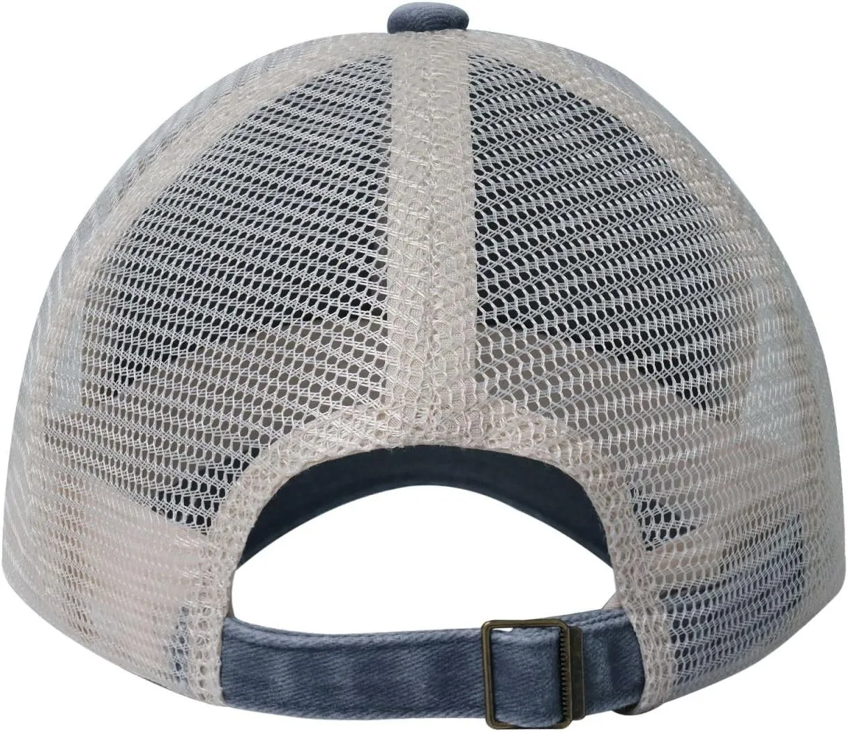 Hammock Hanging from Palm Trees Printed Cowboy Mesh Baseball Cap — Adjustable mesh