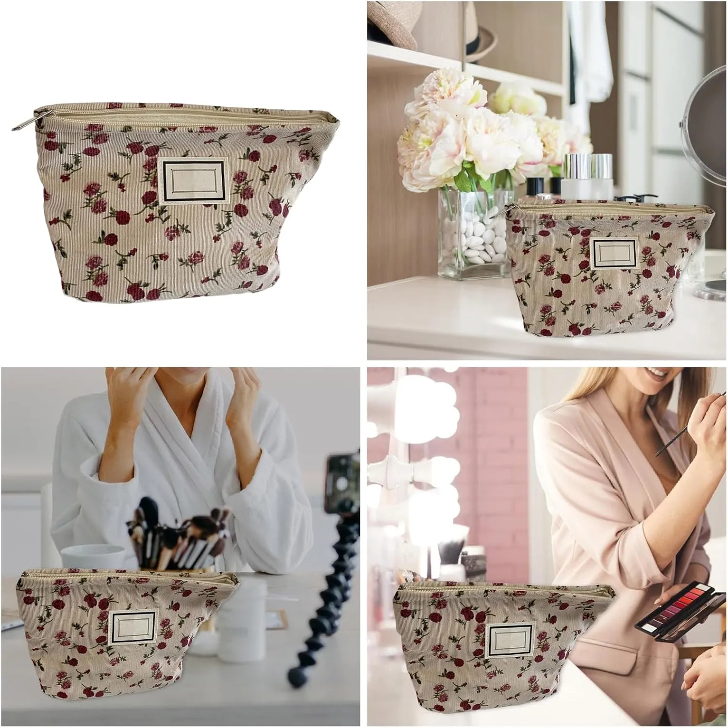 Handheld Makeup Bag With Large Capacity Toiletry Container Practical Make Up Storage Holder Cosmetic Travel Organizers