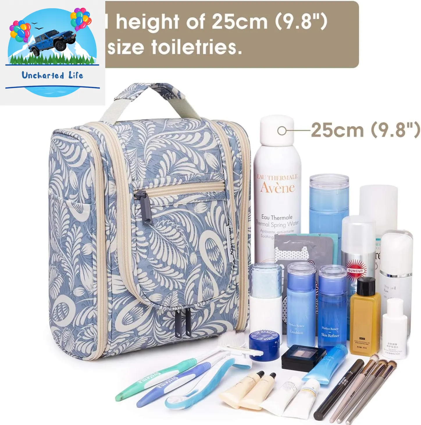 Hanging Toiletry Bag and Travel Makeup Organizer for Essential Items