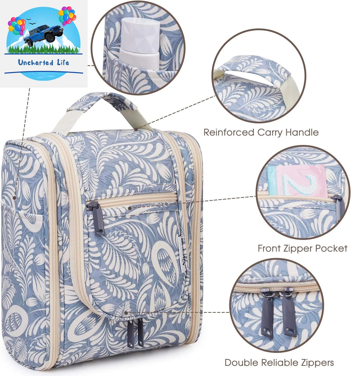 Hanging Toiletry Bag and Travel Makeup Organizer for Essential Items