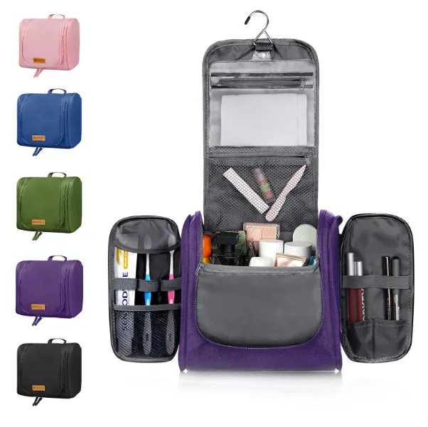Hanging Toiletry Bag – Travel Makeup & Cosmetic Organizer with Multiple Compartments
