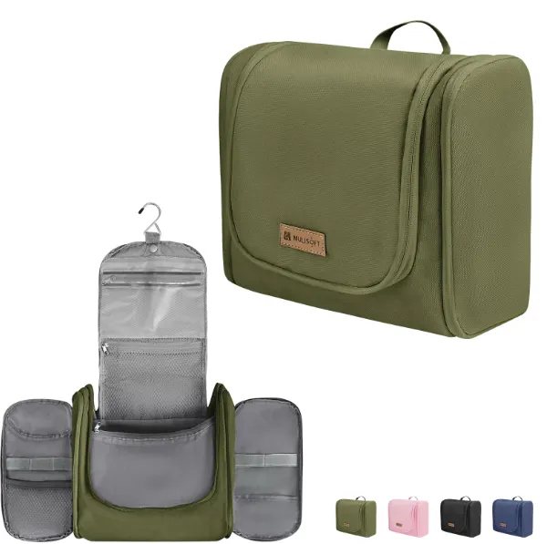 Hanging Toiletry Bag – Travel Makeup & Cosmetic Organizer with Multiple Compartments