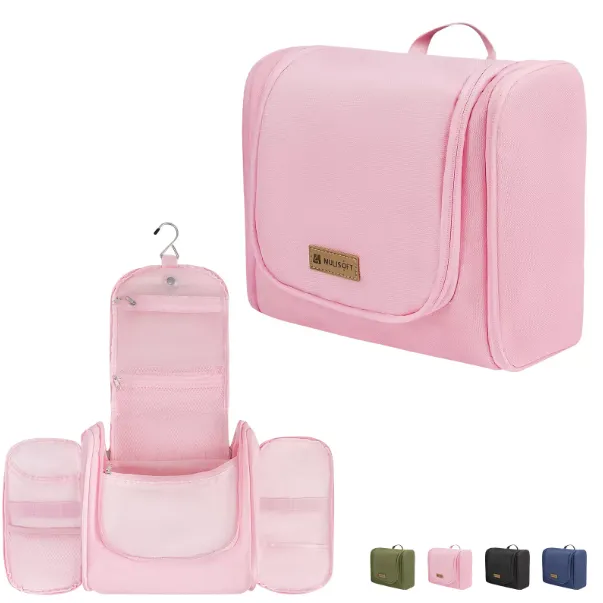 Hanging Toiletry Bag – Travel Makeup & Cosmetic Organizer with Multiple Compartments