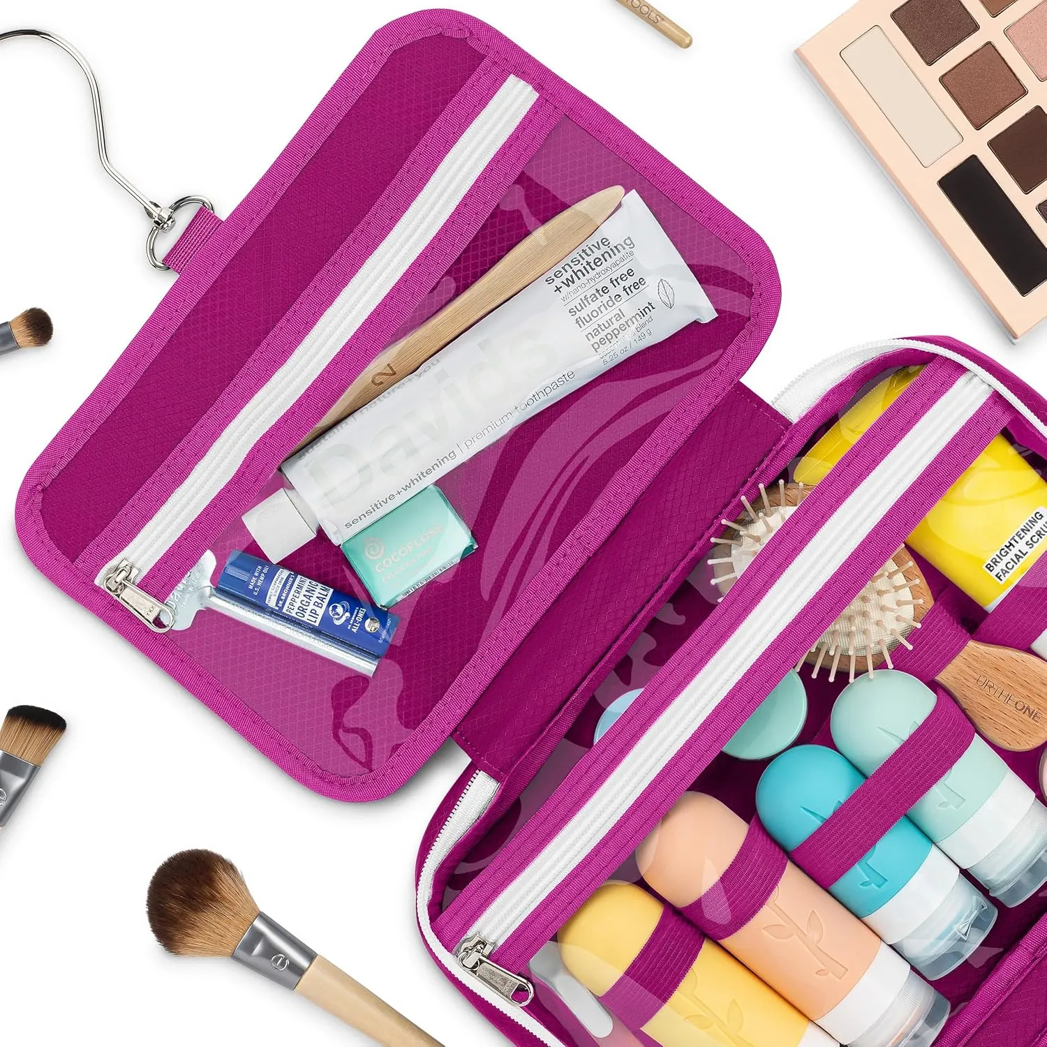 Hanging Travel Toiletry Bag — Designed in Hawaii — Water-resistant Travel Organizer for Bathroom Accessories