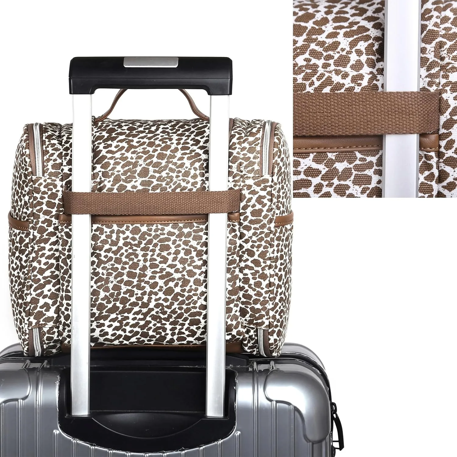 Hanging Travel Toiletry Bag For Women, Leopard Print Toiletries Bag For Travel Essential,Large Capacity Toiletries Organizer Kit For Cosmetics And Makeup