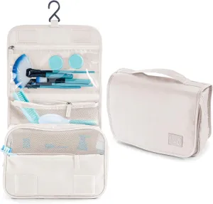 Hanging Travel Toiletry Bag for Women – Travel Accessories, Travel Makeup Bag and Cosmetic Organizer – Womens Toiletries Bag, Functions as a Toiletry kit, Medicine Bag | The Travel Collection, Beige