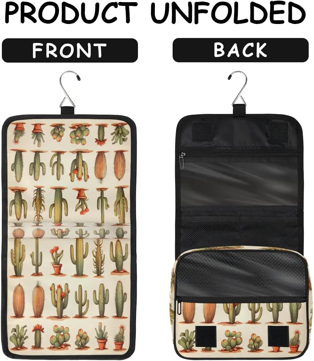 Hanging Travel Toiletry Bag Gardening Plant Toiletry Bags with Hanging Hook Portable Cosmetic Bag Makeup Organizer for Travel Business Trip