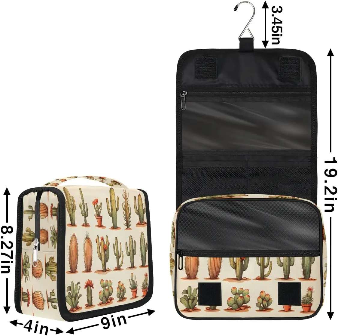 Hanging Travel Toiletry Bag Gardening Plant Toiletry Bags with Hanging Hook Portable Cosmetic Bag Makeup Organizer for Travel Business Trip